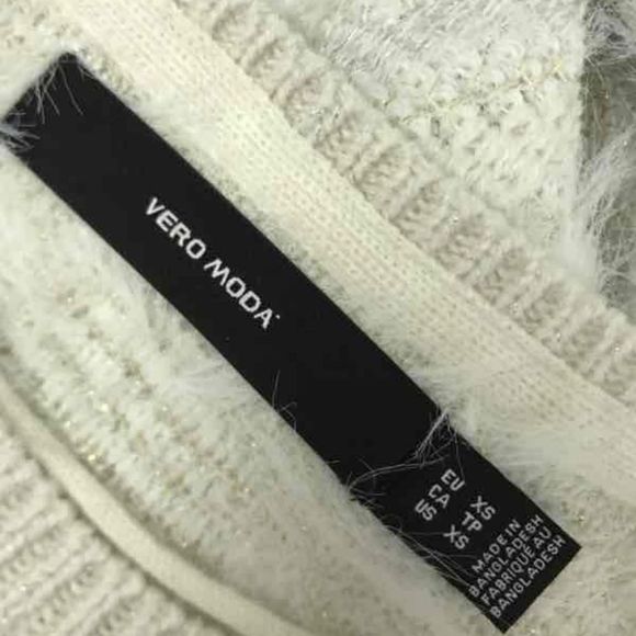 VERO MODA Lorissa Beige Multi Knit Long Sleeve Sweater Size XS - Picture 10 of 12